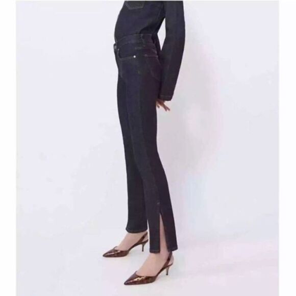 BLDWN Vented Hi Rise‎ Skinny Jean Abyss Blue Dark Wash Size 29 - Picture 1 of 16